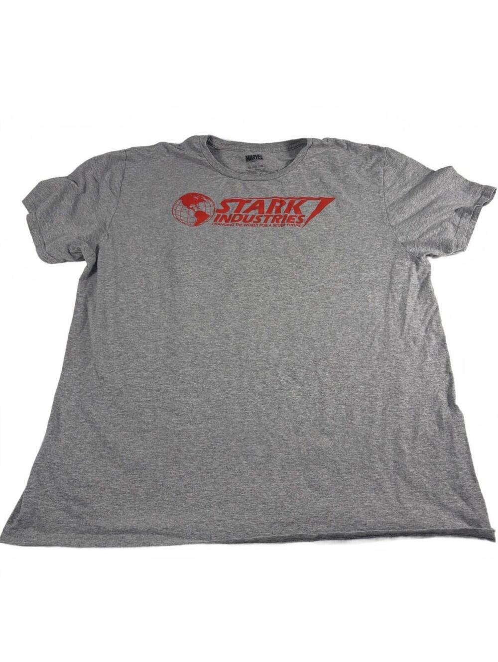 Marvel Iron Man Stark Industries Logo Gray T-Shirt Size XL